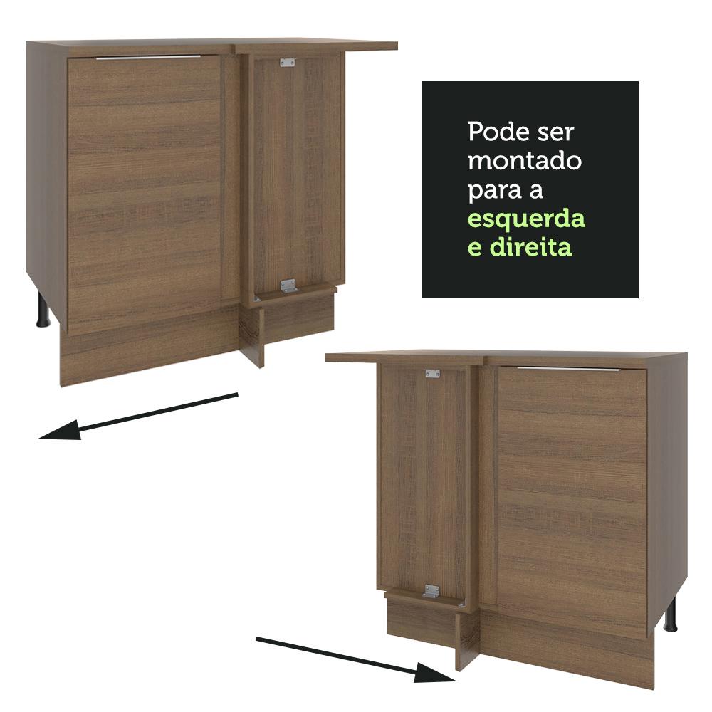 Balcão de Canto Madesa Stella 1 Porta - Rustic