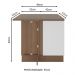 Balcão de Canto Madesa Stella 1 Porta - Rustic/Branco