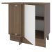 Balcão de Canto Madesa Stella 1 Porta - Rustic/Branco