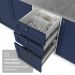 Balcão de Cozinha 120 cm 2 Portas 3 Gavetas Branco/Azul Vik Madesa