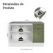 Balcão de Cozinha 120 cm 2 Portas 3 Gavetas Branco/Verde Vik Madesa