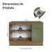 Balcão de Cozinha 120 cm 2 Portas 3 Gavetas Rustic/Verde Vik Madesa
