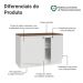 Balcão de Cozinha 120 cm 2 Portas Branco Tampo Rustic Vik Madesa