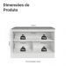Balcão de Cozinha 120 cm 2 Portas Branco/Azul Vik Madesa
