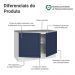 Balcão de Cozinha 120 cm 2 Portas Branco/Azul Vik Madesa