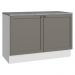Balcão de Cozinha 120 cm 2 Portas Branco/Cinza Vik Madesa