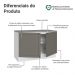 Balcão de Cozinha 120 cm 2 Portas Branco/Cinza Vik Madesa