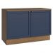Balcão de Cozinha 120 cm 2 Portas Rustic/Azul Vik Madesa