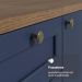 Balcão de Cozinha 120 cm 2 Portas Rustic/Azul Vik Madesa