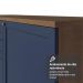 Balcão de Cozinha 120 cm 2 Portas Rustic/Azul Vik Madesa