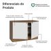 Balcão de Cozinha 120 cm 2 Portas Rustic/Branco Vik Madesa