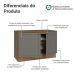 Balcão de Cozinha 120 cm 2 Portas Rustic/Cinza Vik Madesa