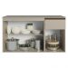 Balcão de Cozinha 120 cm 3 Portas 1 Gaveta Suspenso Crema Nice Madesa