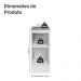 Balcão de Cozinha 35 cm 1 Porta Branco Vik Madesa