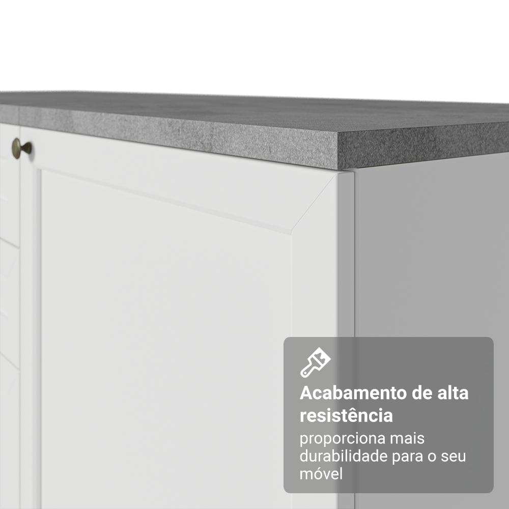 Balcão de Cozinha 35 cm 1 Porta Branco Vik Madesa