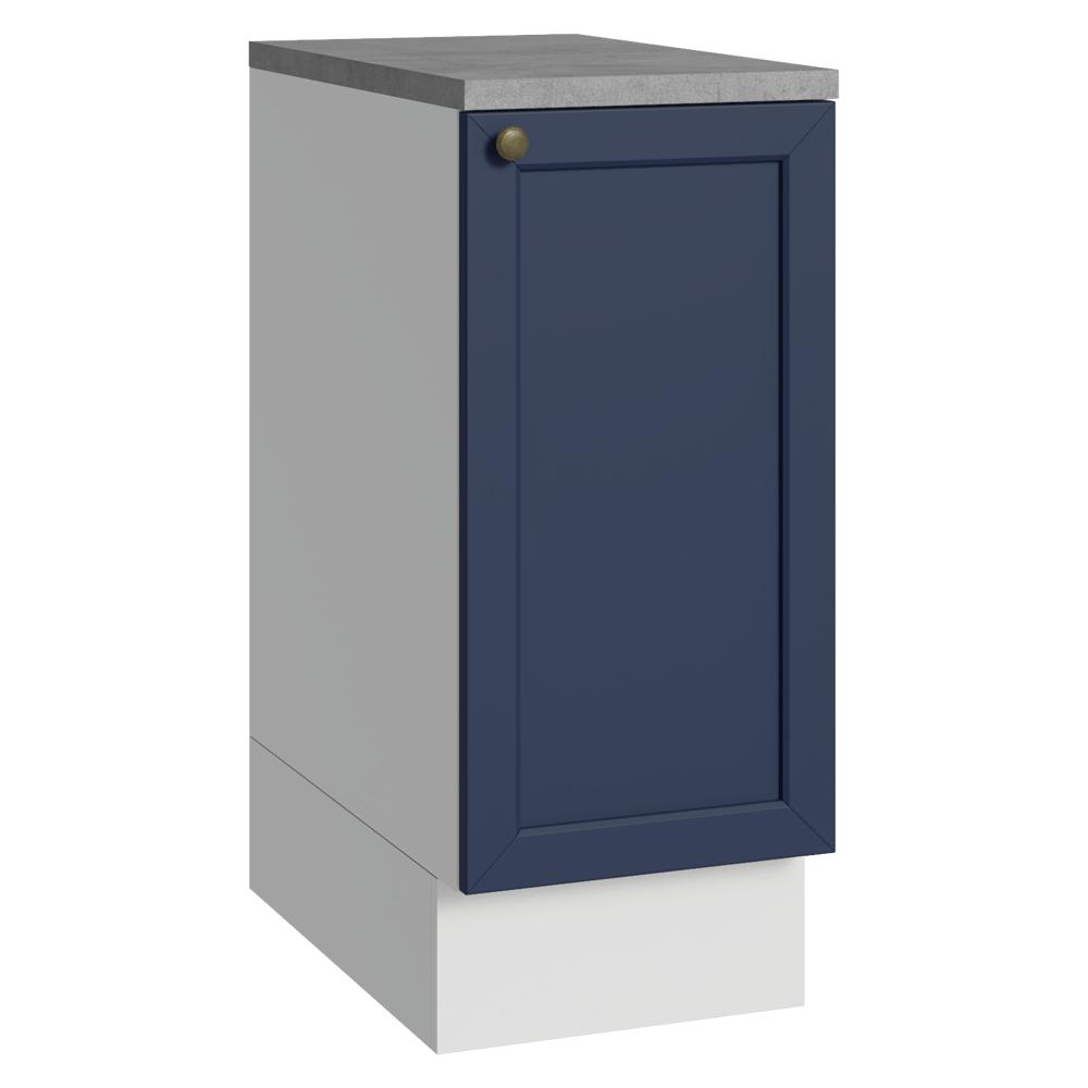 Balcão de Cozinha 35 cm 1 Porta Branco/Azul Vik Madesa