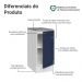 Balcão de Cozinha 35 cm 1 Porta Branco/Azul Vik Madesa
