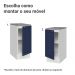 Balcão de Cozinha 35 cm 1 Porta Branco/Azul Vik Madesa
