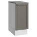 Balcão de Cozinha 35 cm 1 Porta Branco/Cinza Vik Madesa