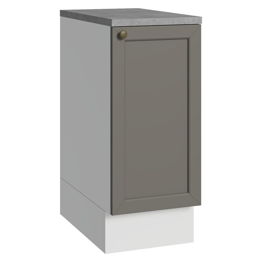 Balcão de Cozinha 35 cm 1 Porta Branco/Cinza Vik Madesa