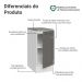 Balcão de Cozinha 35 cm 1 Porta Branco/Cinza Vik Madesa