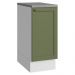 Balcão de Cozinha 35 cm 1 Porta Branco/Verde Vik Madesa