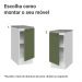 Balcão de Cozinha 35 cm 1 Porta Branco/Verde Vik Madesa