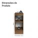 Balcão de Cozinha 35 cm 1 Porta Rustic/Cinza Vik Madesa