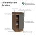 Balcão de Cozinha 35 cm 1 Porta Rustic/Cinza Vik Madesa