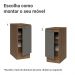 Balcão de Cozinha 35 cm 1 Porta Rustic/Cinza Vik Madesa