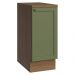 Balcão de Cozinha 35 cm 1 Porta Rustic/Verde Vik Madesa