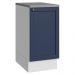 Balcão de Cozinha 40 cm 1 Porta Branco/Azul Vik Madesa