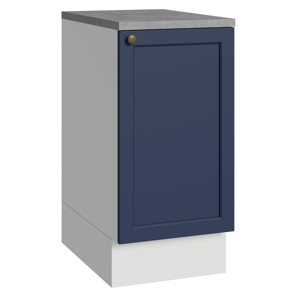 Balcão de Cozinha 40 cm 1 Porta Branco/Azul Vik Madesa