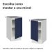 Balcão de Cozinha 40 cm 1 Porta Branco/Azul Vik Madesa