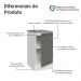 Balcão de Cozinha 40 cm 1 Porta Branco/Cinza Vik Madesa