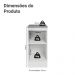 Balcão de Cozinha 40 cm 1 Porta Branco/Verde Vik Madesa