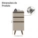 Balcão de Cozinha 40 cm 3 Gavetas Com Pés Crema Nice Madesa
