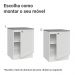 Balcão de Cozinha 60 cm 1 Porta Branco Vik Madesa