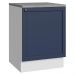 Balcão de Cozinha 60 cm 1 Porta Branco/Azul Vik Madesa
