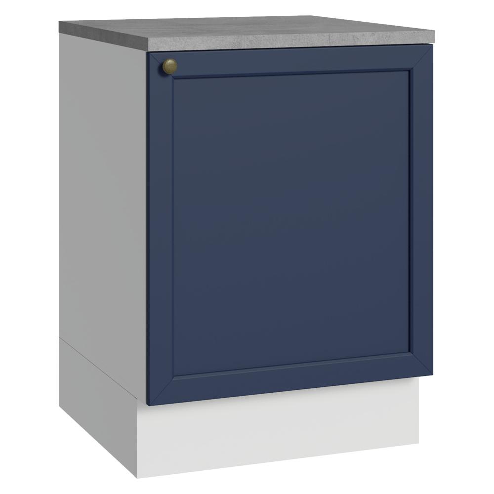 Balcão de Cozinha 60 cm 1 Porta Branco/Azul Vik Madesa