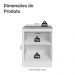 Balcão de Cozinha 60 cm 1 Porta Branco/Azul Vik Madesa