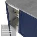 Balcão de Cozinha 60 cm 1 Porta Branco/Azul Vik Madesa