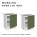 Balcão de Cozinha 60 cm 1 Porta Branco/Verde Vik Madesa
