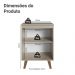 Balcão de Cozinha 60 cm 1 Porta Com Pés Crema Nice Madesa