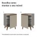 Balcão de Cozinha 60 cm 1 Porta Com Pés Crema Nice Madesa