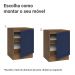 Balcão de Cozinha 60 cm 1 Porta Rustic/Azul Vik Madesa