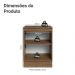 Balcão de Cozinha 60 cm 1 Porta Rustic/Branco Vik Madesa
