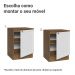 Balcão de Cozinha 60 cm 1 Porta Rustic/Branco Vik Madesa