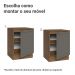Balcão de Cozinha 60 cm 1 Porta Rustic/Cinza Vik Madesa