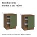 Balcão de Cozinha 60 cm 1 Porta Rustic/Verde Vik Madesa
